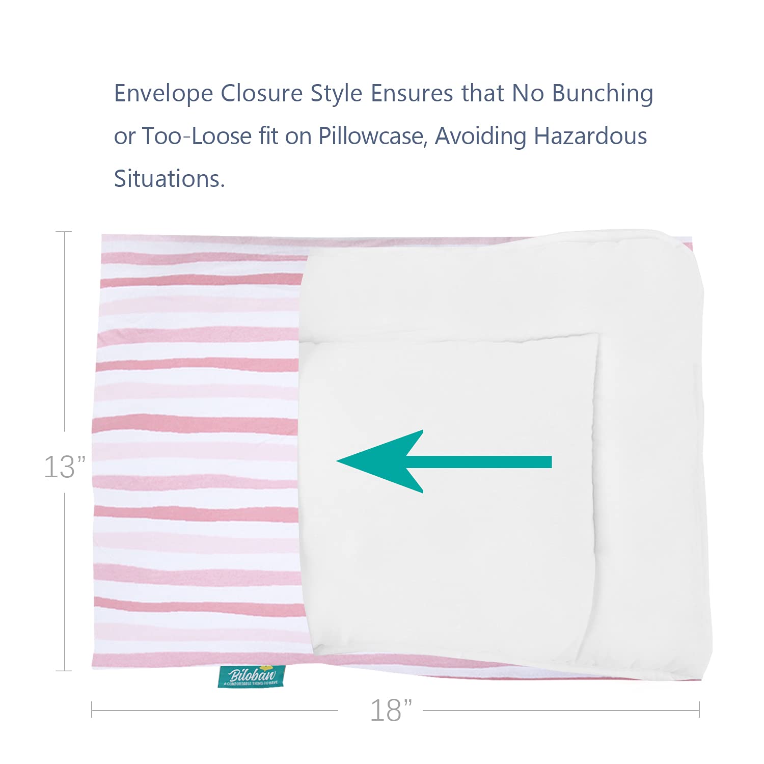 Baby Toddler Pillow for Sleeping with Pillowcase (13 x 18), Baby Toddler 's Flat Pillows, Oeko-TEX Standard 100 Certificated Soft Travel Pillow : Baby