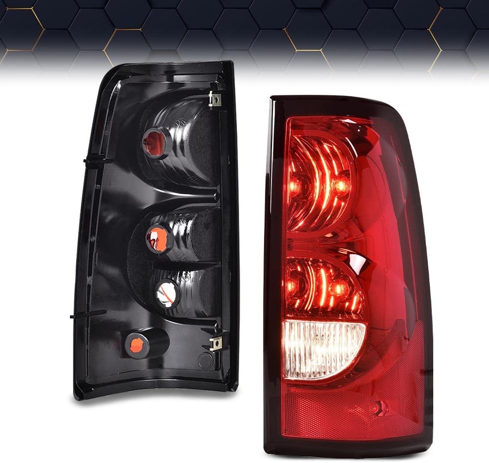 PIT66 Tail Light Right Passenger Side, Compatible with 2003-2006 Chevy Silverado Pickup Rear Light Lamp Assembly Luz Trasera