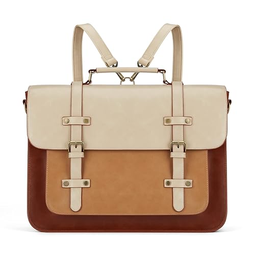 ECOSUSI Laptop Bag for Women Vegan Leather Messenger Bag Fashion Briefcase Computer Satchel Bag
