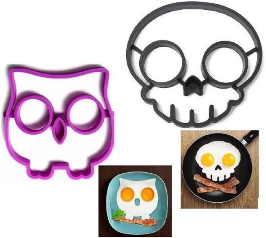 sdber® Skull and Owl omelette device (black, purple)
