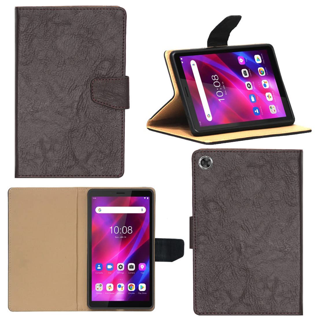 Zaoma Artificial Leather Flip case Cover for Lenovo Tab M7 (2nd Gen) TB-7305F / TB-7305I / TB-7305X 7 inch Tablet - Brown R5 (B09X76CV5P) Amazon Price History, Amazon Price Tracker