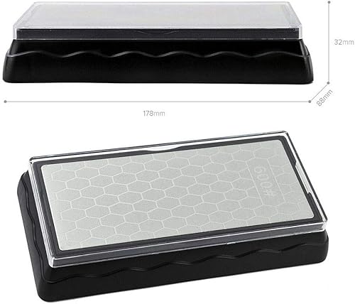 Miniatura 3 de Piedra de afilar cuchillo de piedra de afilar de diamante de doble cara, piedra de afilar de 6 pulgadas, grano 6001200