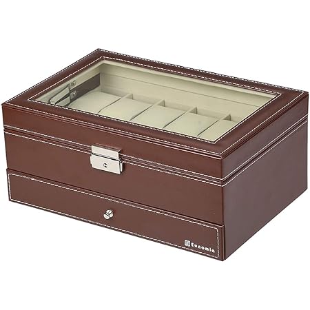 Amazon Anyasun ジュエリーボックス 鍵付き 腕時計収納ケース コレクションケース 腕時計 8本まで ウォッチ ジュエリー 小物ケース アクセサリーケース 鏡付き 腕時計 腕時計 通販