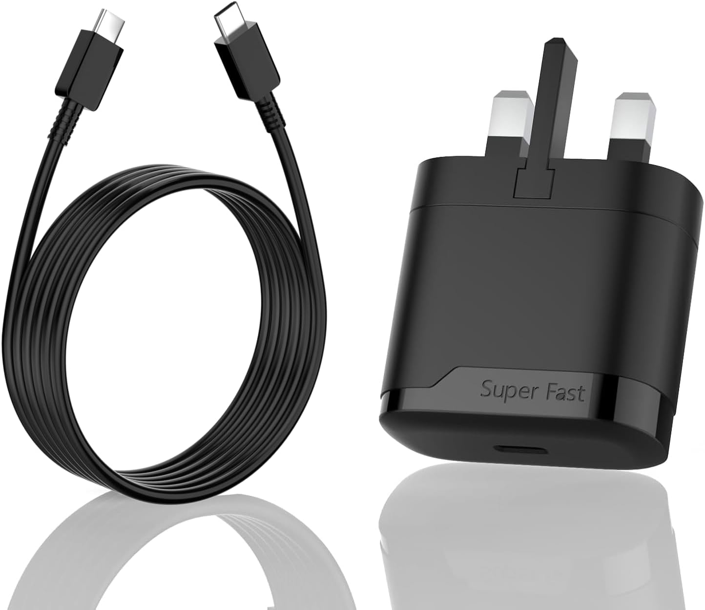 25W Fast Charger Compatible with Samsung Galaxy S26 Ultra S26+ S25 S24+ S24 S23 S22 S21 Z Fold7, Z Flip7, A32 A25 A26 A33 A53 A55 Super Adapter USB C Charging Cable