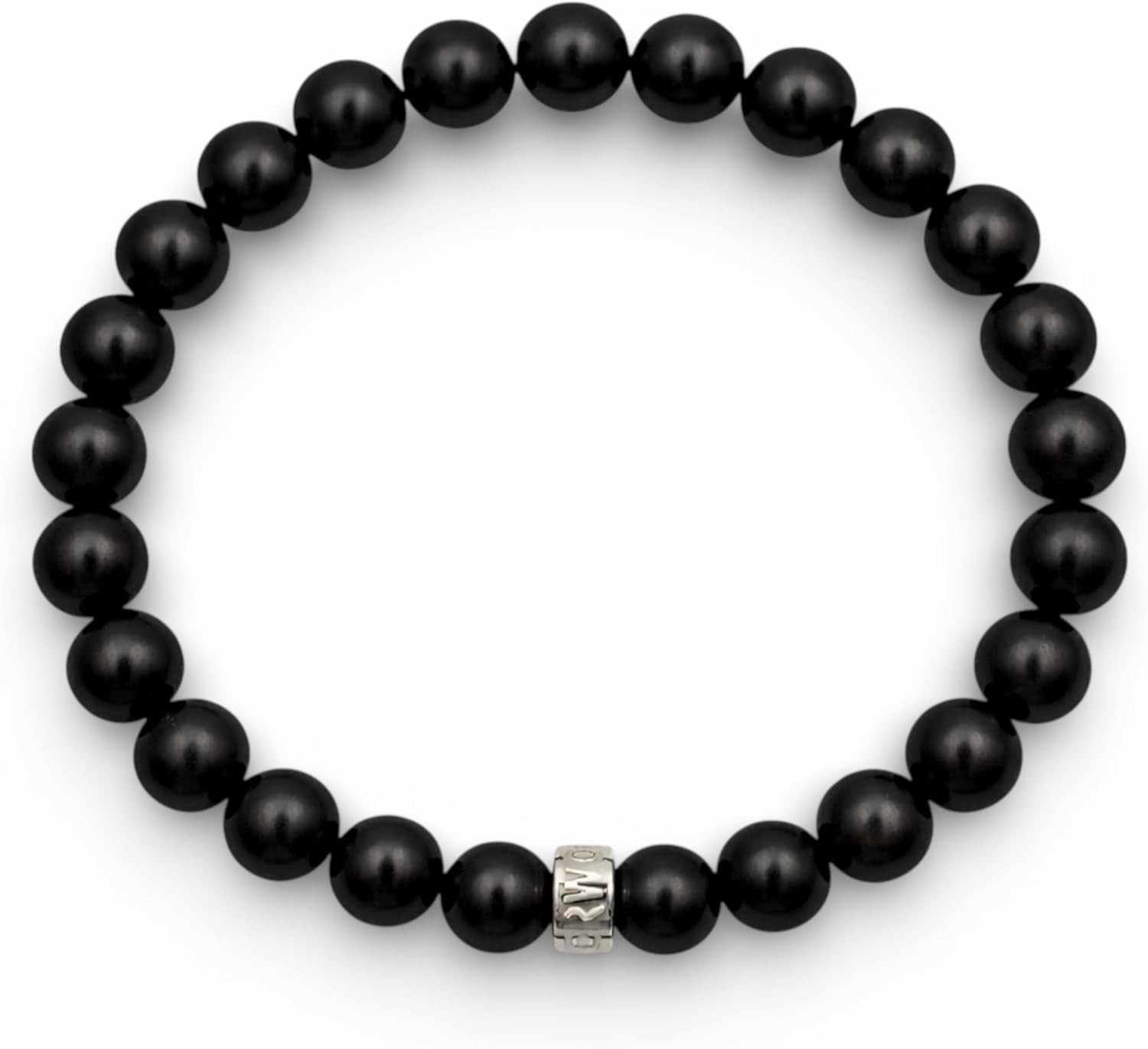 Handmade Beaded Bracelet 8mm Ebony Blackwood Beads - Cascade Collection - Premium Mens Jewelry - Handcrafted in USA with High Quality Natural Beads and Stretch Cord