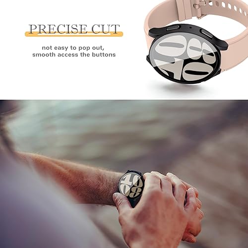 Miniatura 4 de Funda de 1.575 pulgadas compatible con Samsung Galaxy Watch 6 de 1.575 pulgadas, 1.732 pulgadas, funda mate con protector de pantalla, cubierta