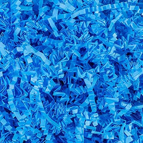 MagicWater Supply - 2 LB - Light Blue - Crinkle Cut Paper Shred Filler great for Gift Wrapping, Basket Filling, Birthdays, Weddings, Anniversaries, Valentines Day, and other occasions Cover