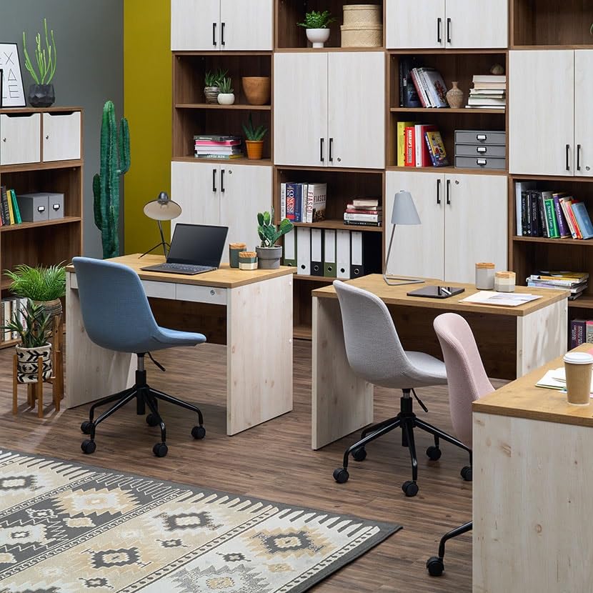 Amazon | オフィスコム ペスパ2.0 木製デスク 引出し付 幅1000×奥行600