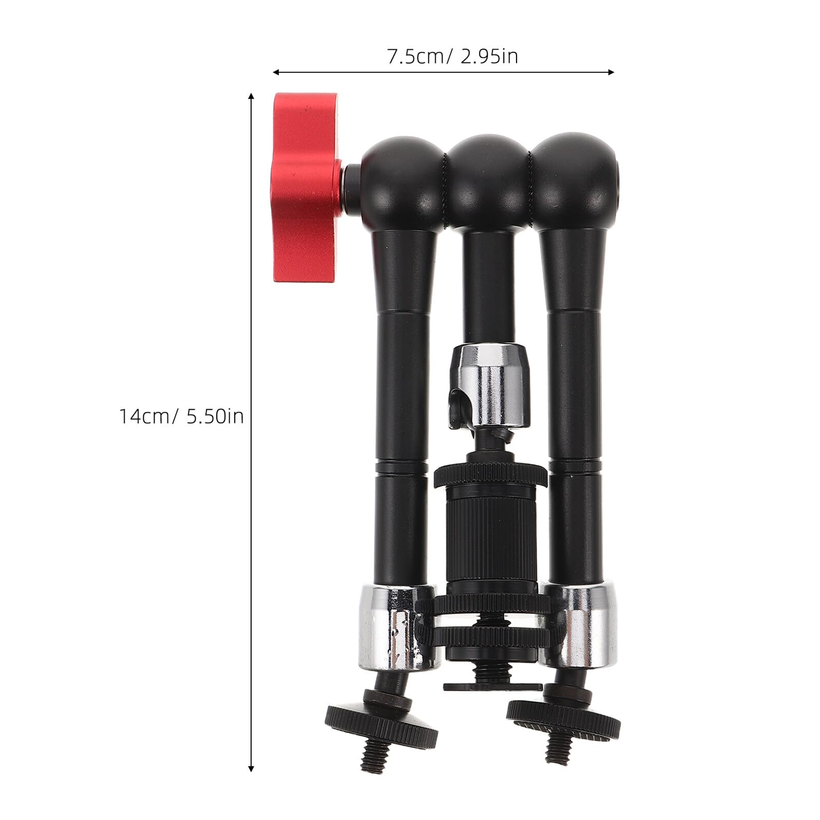 SHINEOFI Treppiede per Fotocamera Morsetto Regolabile in Lega di Alluminio Braccio per Fotocamera Portatile Sgancio Rapido Supporto per Registrazione Video e Vlogging