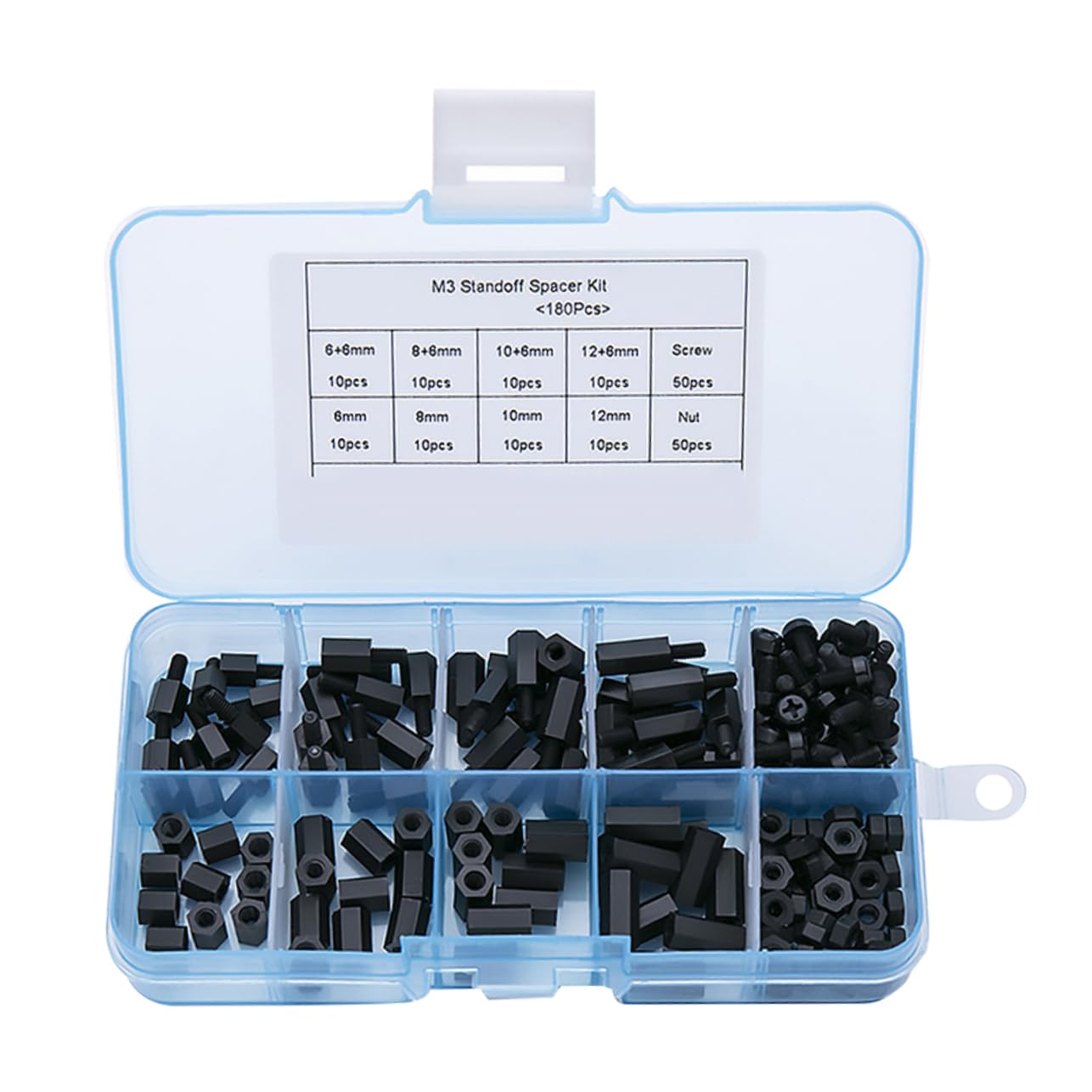 540stücke Nylon Gewindeschrauben Für Motherboard Spacer Kunststoff Abstandshalter Praktischer Aufbewahrungsbox Für Elektronik Und -projekte