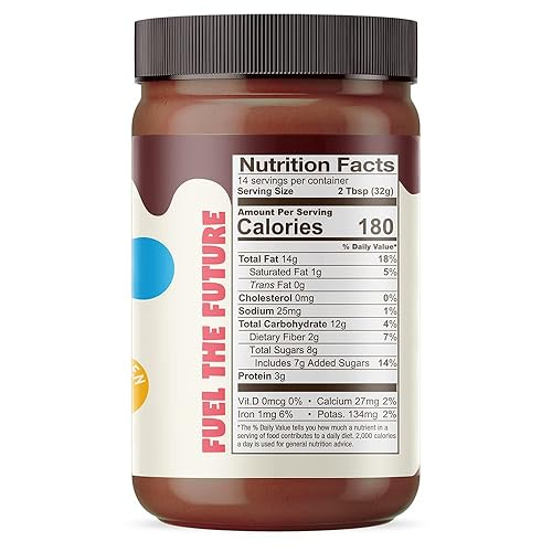 Miniatura 2 de Nutty Gourmet - Mantequilla de nueces de chocolate para untar, mantequilla de nuez de chocolate, baja en azúcar, sin OMG, vegana, sin ingredientes