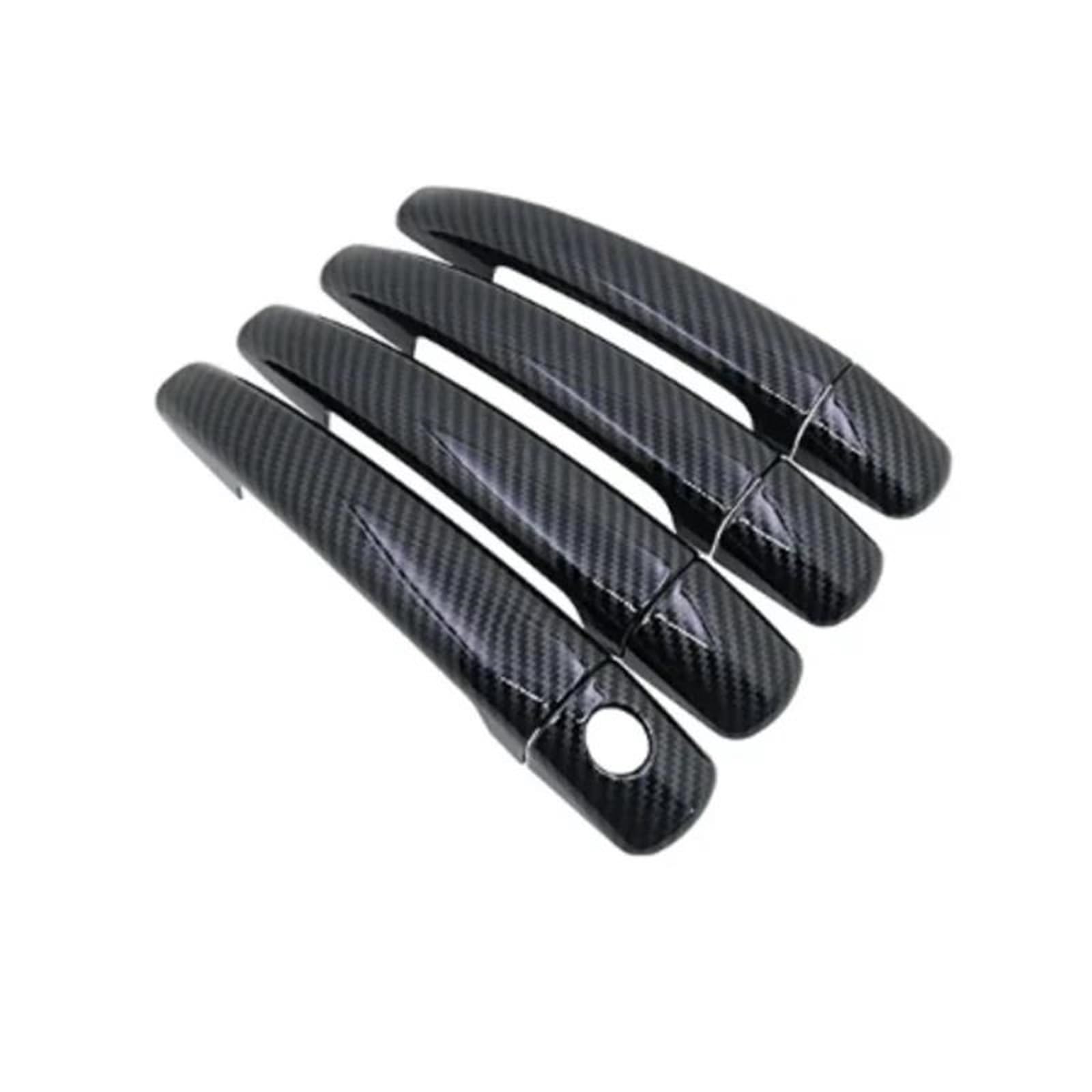Csspdm Style2 Car Outer Door Handle Covers Trim For Citroen Ds3 2009~2019 Gloss Black Carbon Fiber Chrome Style Sticker Gadget(Style2)