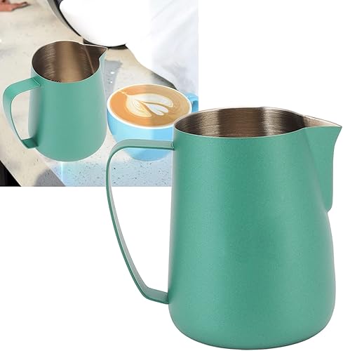 Miniatura 3 de Comfortable Grip, 14.2 fl oz 14 oz de acero inoxidable espumador de café taza multiusos para café y leche (verde)