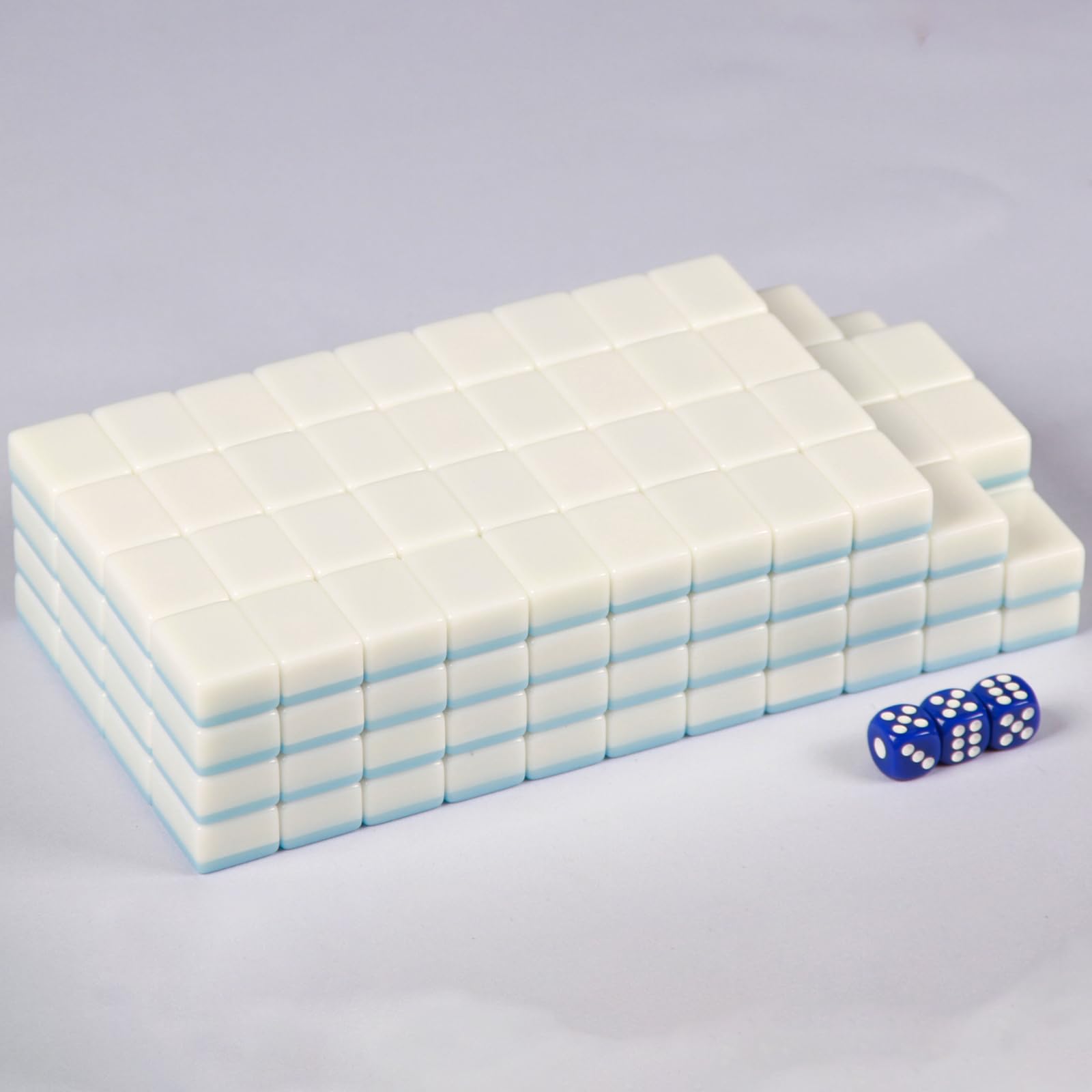 YINIUREN Blue Blank Mahjong Tile 1.2-inch Mahjong Tile 166 Blank Mahjong Tile Set