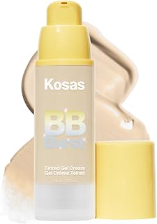 Kosas BB Burst Tinted Face Gel Cream - Supports Healthy Collagen, Smoothes Skin, Hydrates & Moisturizes - Light+ Neutral Warm 14, (1 Oz/30 ML)