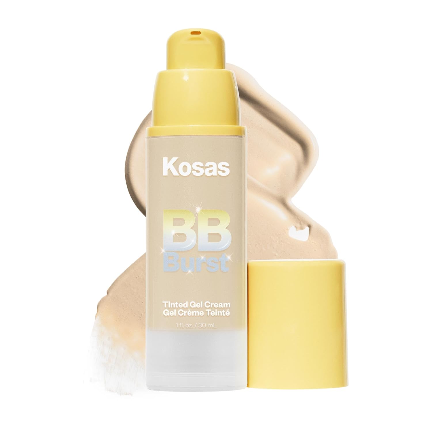 Kosas BB Burst Tinted Face Gel Cream - Supports Healthy Collagen Smoothes Skin Hydrates Moisturizes - Light Neutral