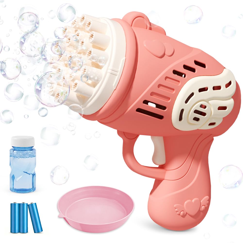 Bubble Guns, Bubble Machine with Bottles Bubble, Bubble Blaster Party Favors, Summer Toy, Outdoors Activity, Birthday Gift — image 1