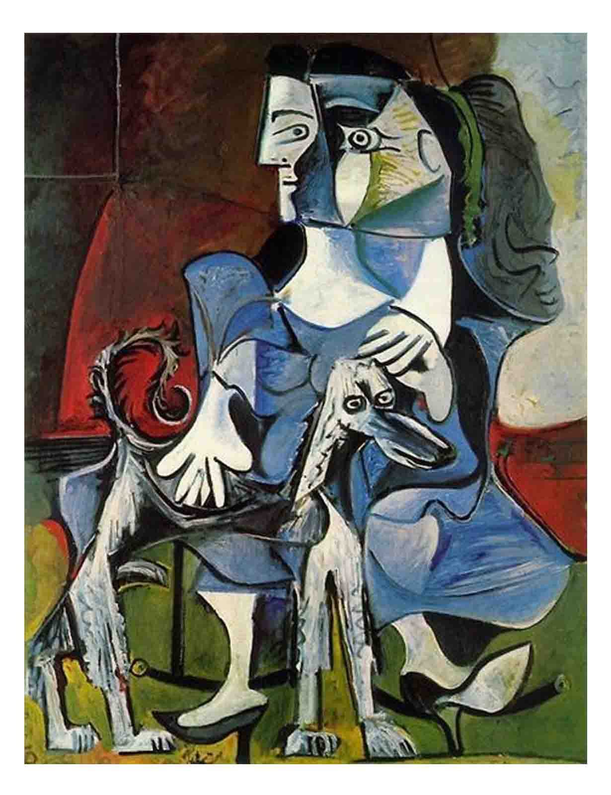 ピカソ 本を読む女 ポスター ヴィンテージ ポストモダン キュビズム