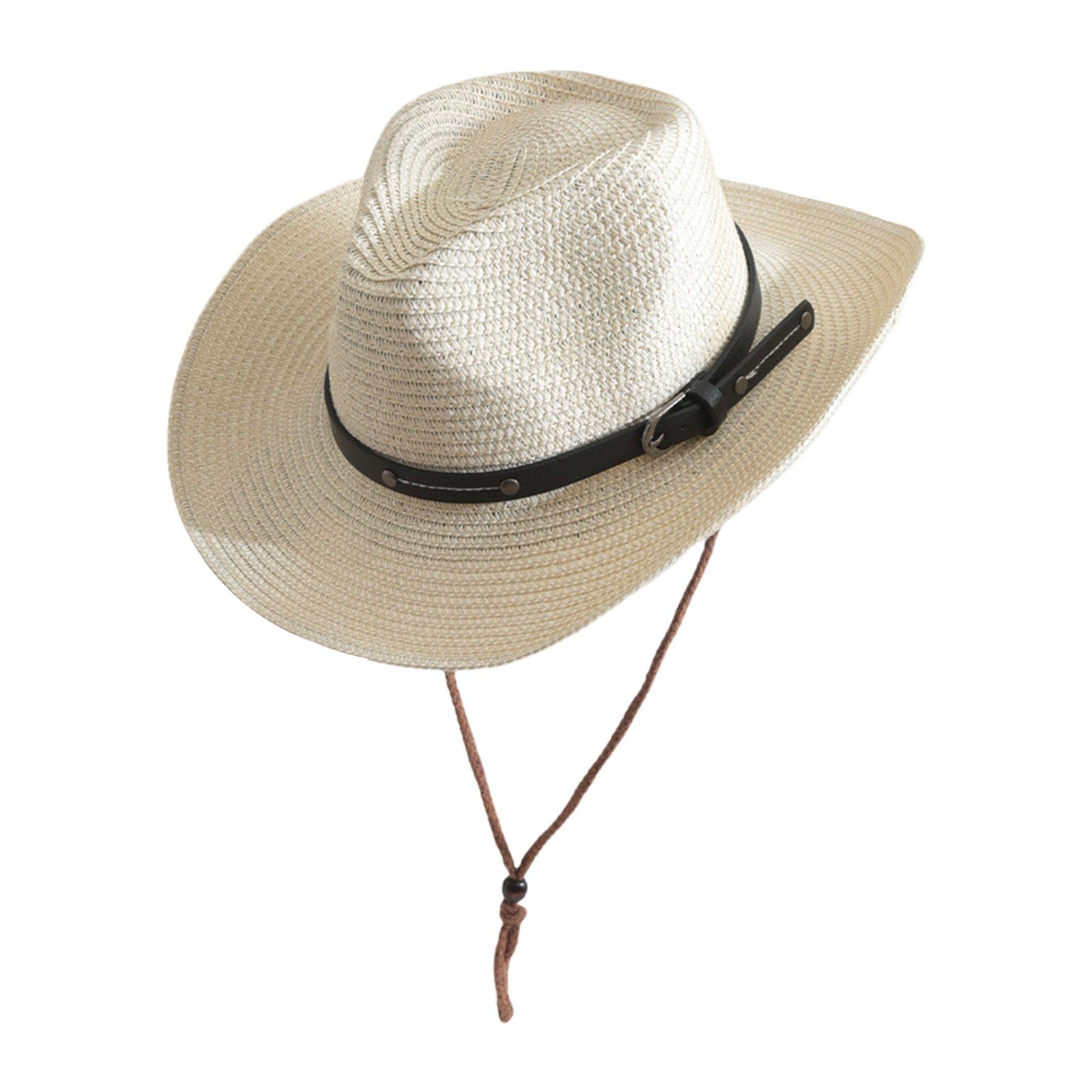 Gaointell Bg Breathable,Panama,Straw,Sunproof,Hat,With,Curled,Brims,For,Sun,Protections,Perfect,For,Music,Festival,And,Beach