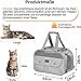 A 4 PET Transportbox Katze, Hundetasche Flugzeug für Kabine/Auto, Leicht Hunde Flugtasche mit patentieren Sicherheit Schnallen/4 Mesh/Aufbewahrungstasche, Grau