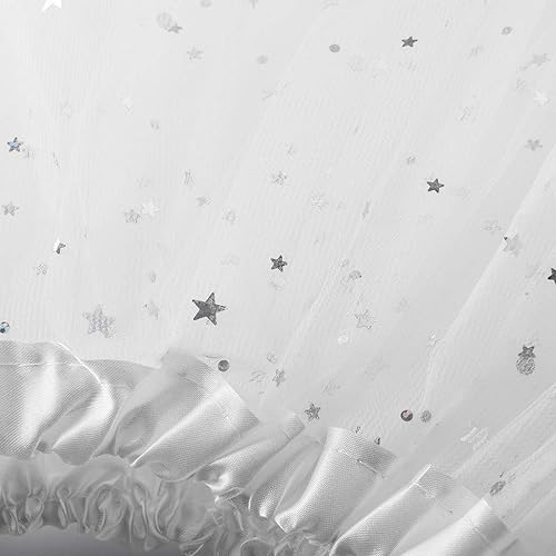 Miniatura 6 de Faldas de tutú de talla grande para mujer, pequeña bombilla de estrella de princesa con lentejuelas plisadas LED, falda de malla, falda de tul