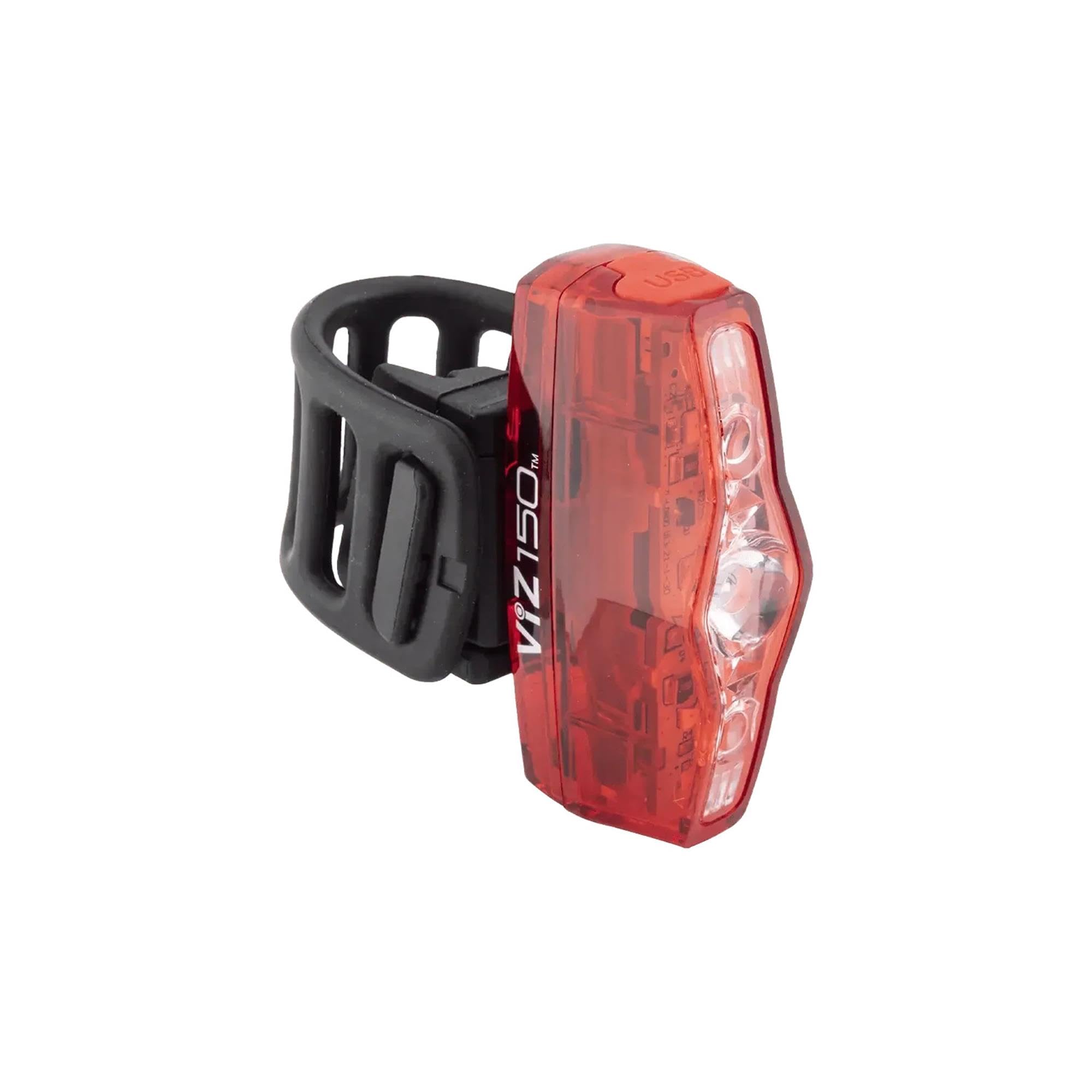 CatEye ViZ150 Ultra-Bright 150 Lumen Rechargeable Rear Bicycle Light | OptiCube Lens & Daytime Hyperflash Mode for Maximum Visibility | USB Rechargeable
