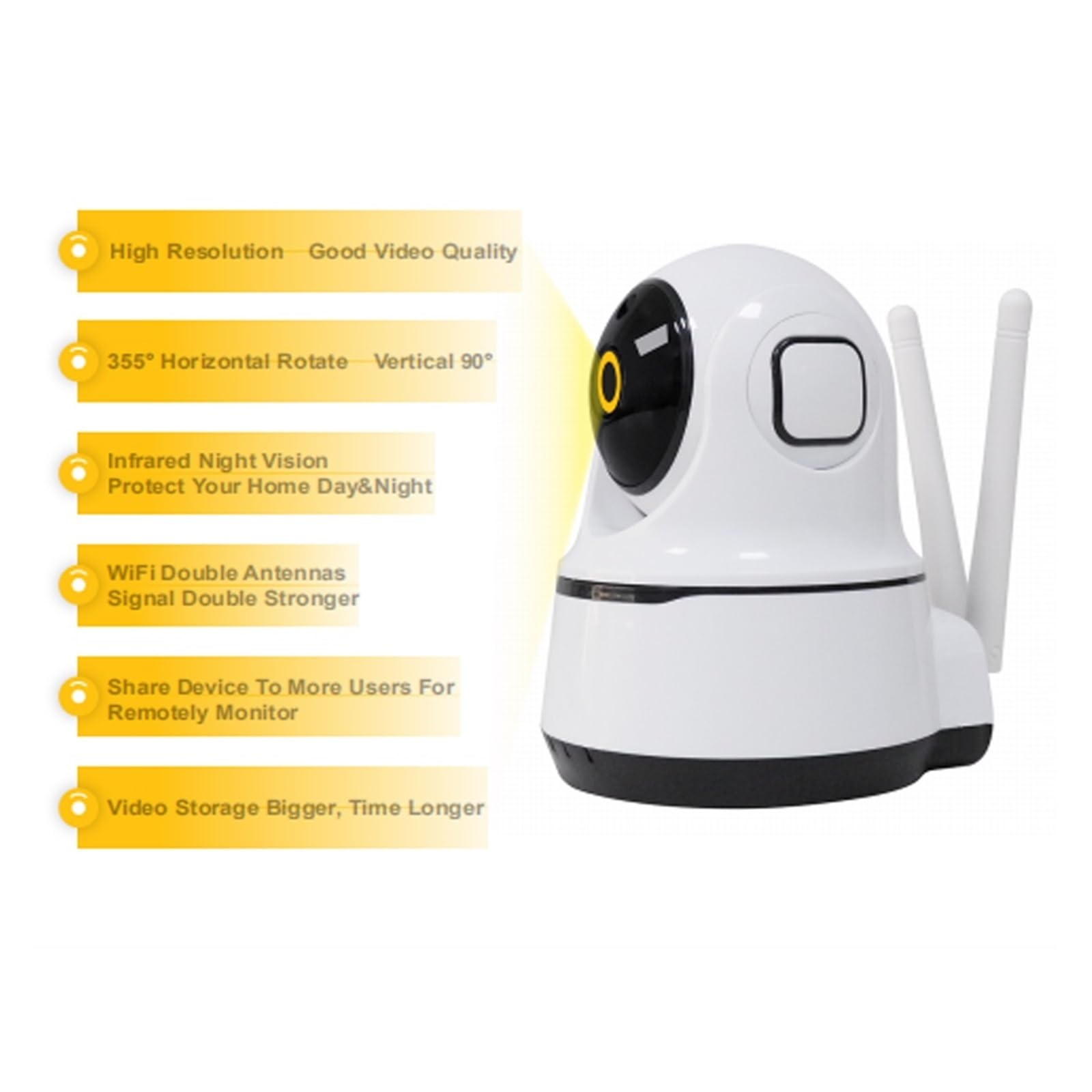 System alarmowy, Inteligentna Kamera Wideo Wi-Fi Alarm 1080P HD Domofon Głosowy Kontrola Aplikacji Tryb Dzwonka Bezpieczeństwo W Domu System Antywłamaniowy