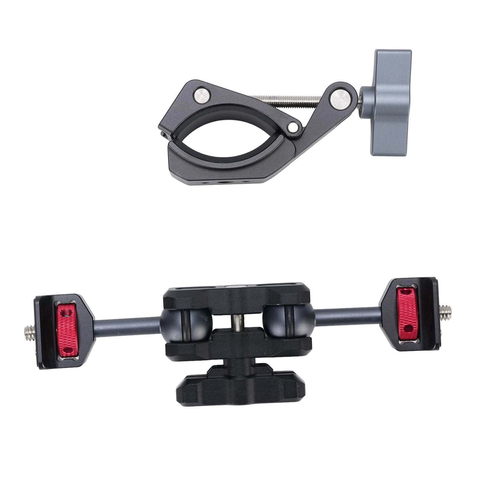 55 Mm Monte Morsetto per Braccio Magico Articolato con un Morsetto Super, Supporto per Monitoraggio della Fotocamera con Vite 1/4, Braccio Articolare per la Luce Video della