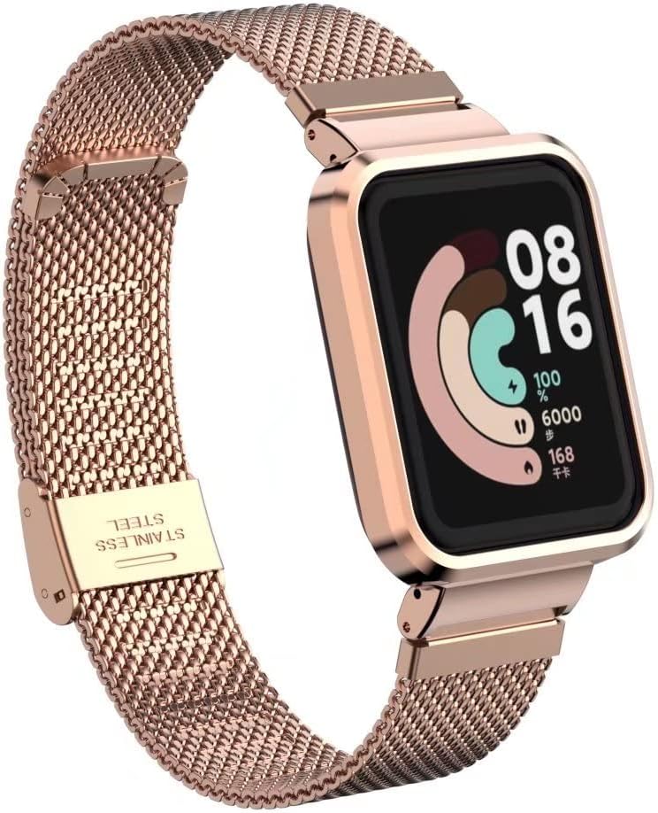 T-BLUER Stainless Steel Replacement Strap Compatible with Xiaomi Mi Watch Lite/Redmi Watch Fitness Tracker - Image 3