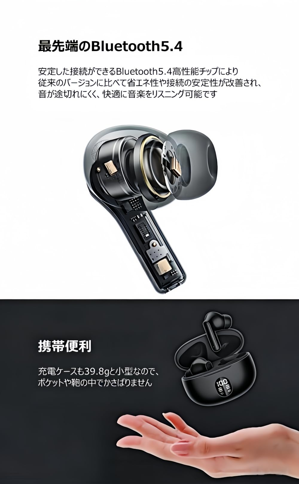 Amazon.co.jp: 【2026年最先端】ワイヤレスイヤホン Bluetooth ノイズ