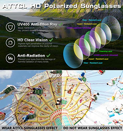 Attcl Kids Hot Tr90 Polarized Sports Sunglasses For Boys Girls Child Age 3-10 1P5025 Orange Bule #TOP4