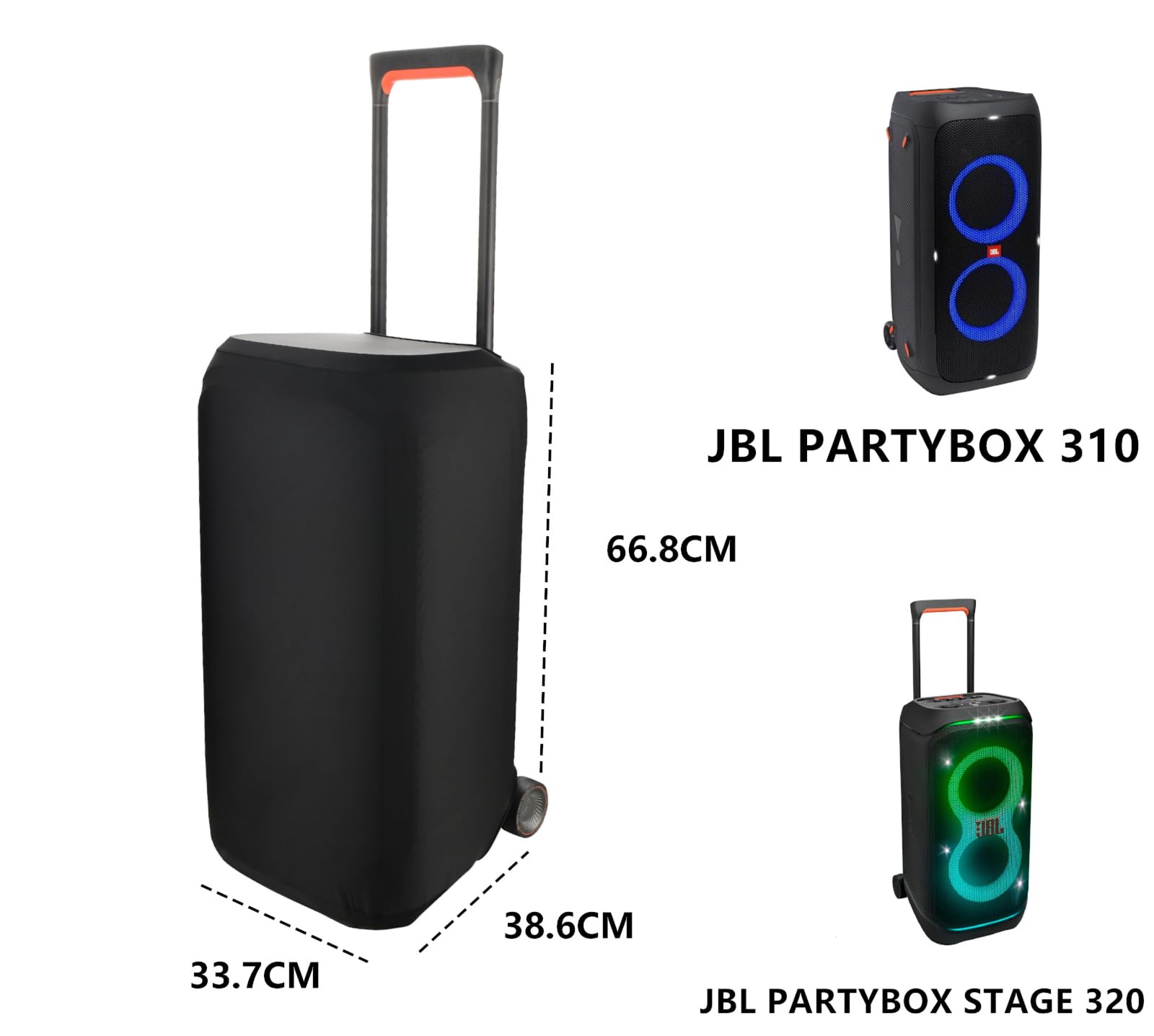 Housse De Protection JBL PartyBox Stage 320 - Nylon 600D Noir