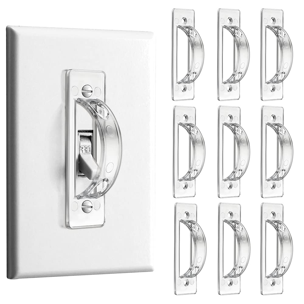 LucyPhy 10PCS Clear Light Switch Guards Wall Switch Cover Guard Light