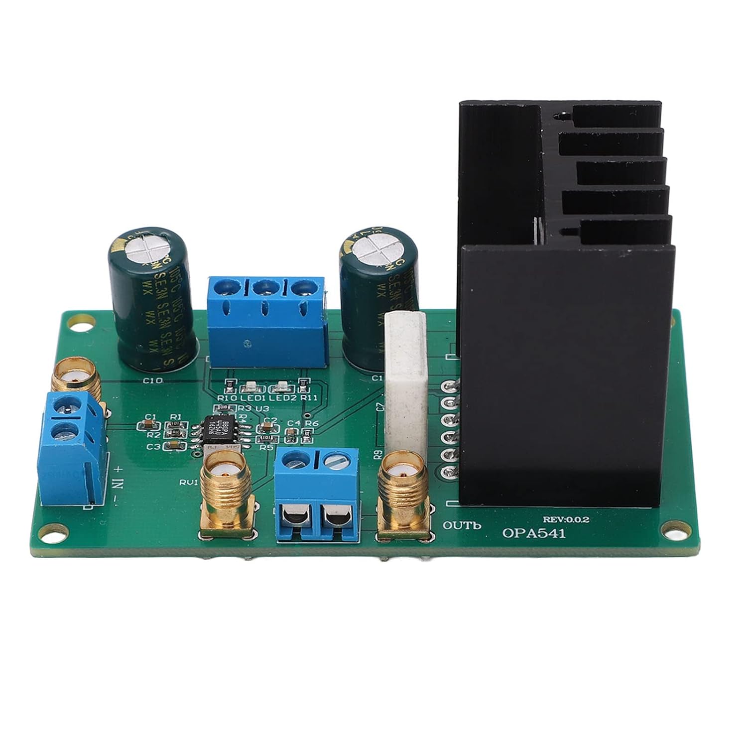 OPA 541 Low Frequency Power Amplifier Module, 50W Audio Amp Board with Heat Sink, 20Hz-100kHz for Motor Drive, Signal Amplification, Audio Projects