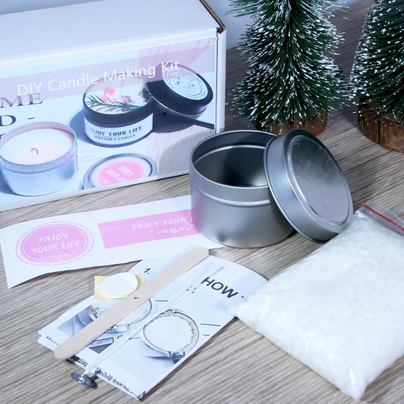 DIY Candle Making Supplies for Adults and Beginners, Including Soybean Wax, Exquisite Stickers, Candle Jars, Wicks, and Homemade Candle jar Sets with Essential Oils. image 3