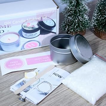 DIY Candle Making Supplies for Adults and Beginners, Including Soybean Wax, Exquisite Stickers, Candle Jars, Wicks, and Homemade Candle jar Sets with Essential Oils.