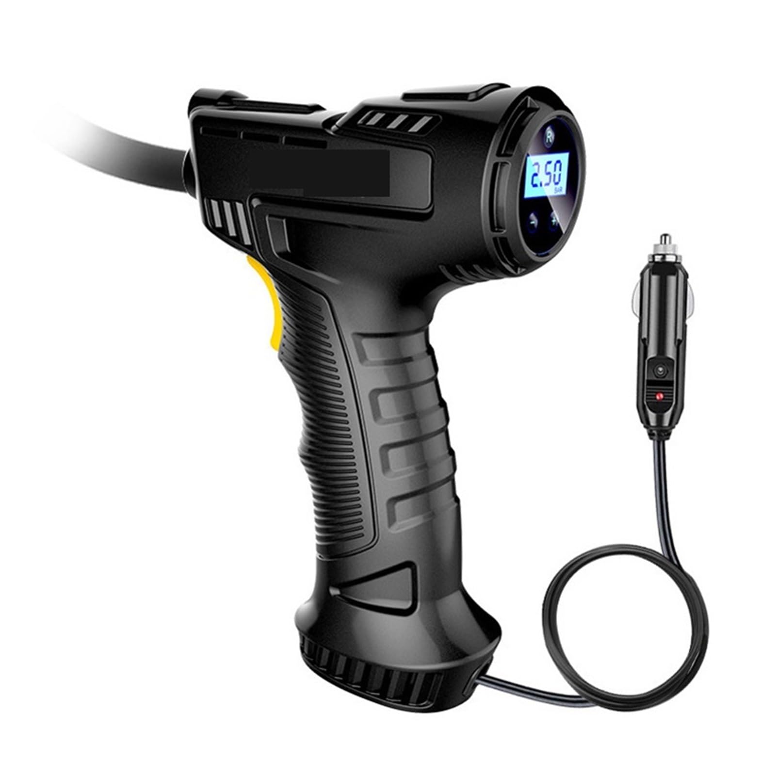 Pompka Powietrza Do Samochodu 120W 12V Przenośna Sprężarka Cyfrowy Inflator Motocykli Rowerowa Opona Łodzi Inflato Z Oświetleniem Led Szybkie Pompowanie Wysiłku(Wired Style)