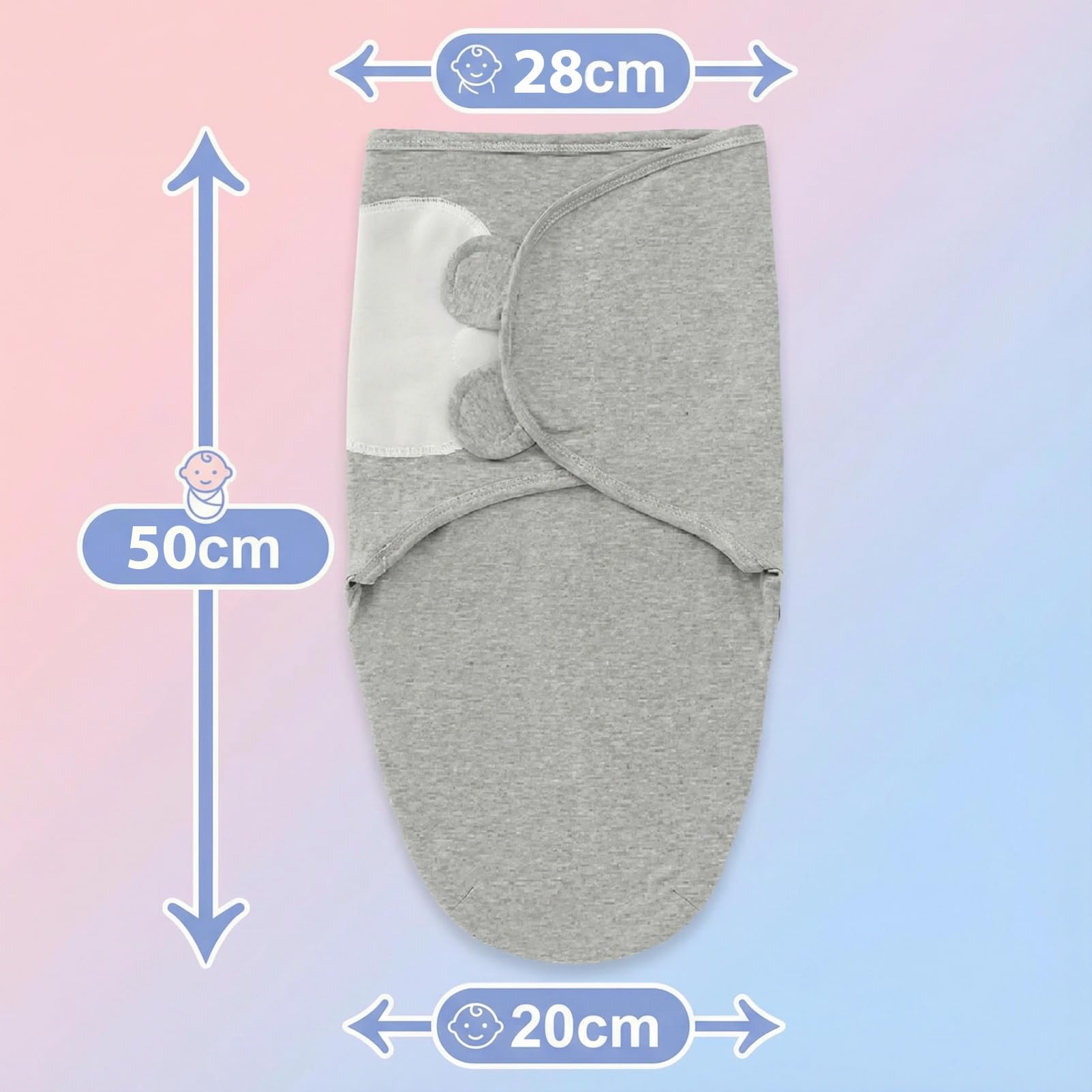 AUFIKR 3-Piece Baby Swaddle Set, Swaddle Blanket 0-3 Months, Newborn Sleeping Bag, Baby Essentials for Newborn (Sheep - Image 2