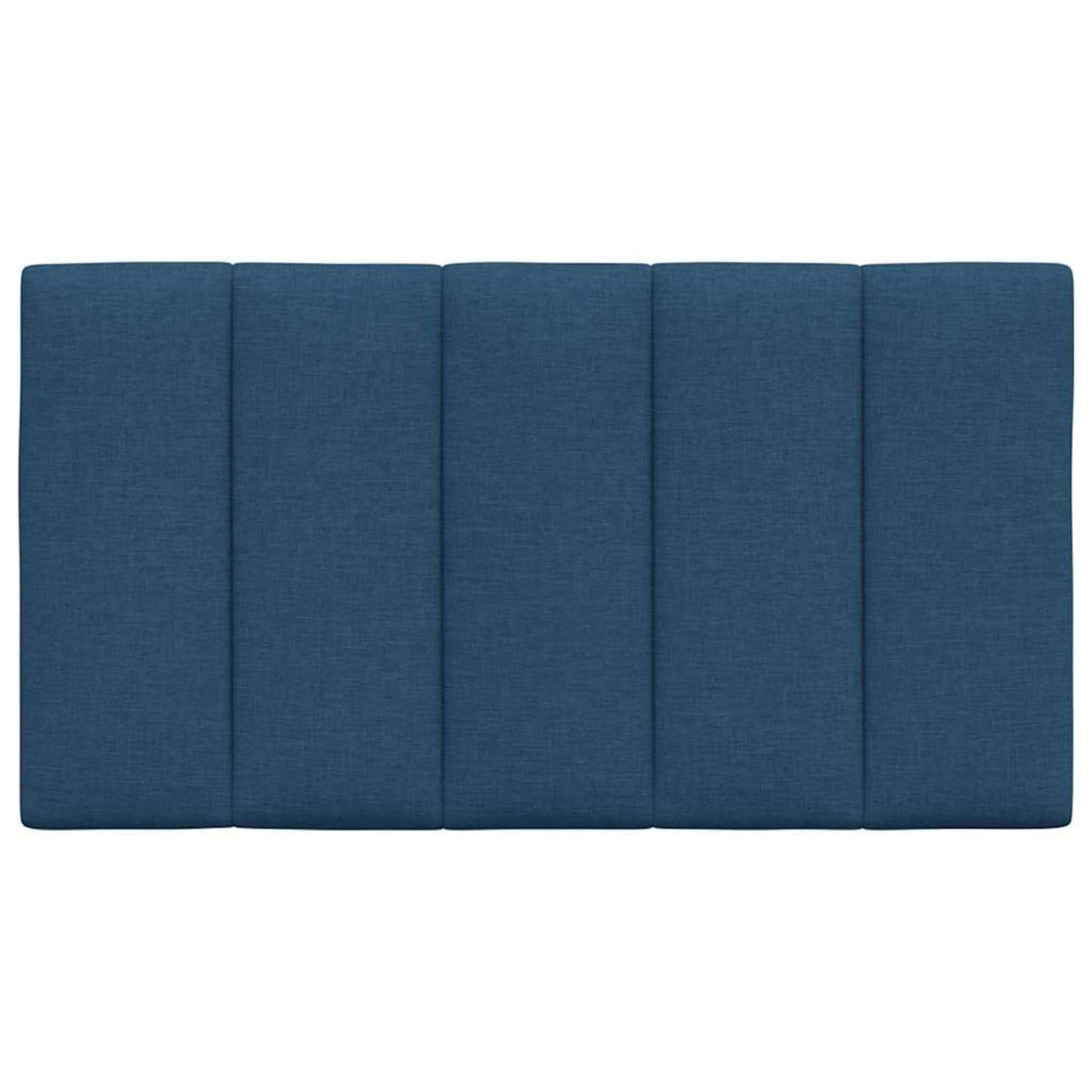 vidaXL Cabecero de Cama Acolchado Hanko Tela Azul 90 cm