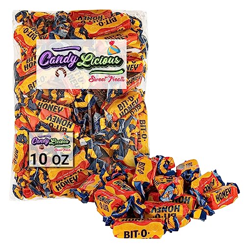 Bit O Honey 10 Oz Bag Of Delicious Honey & Almonds Chews – Old Fashioned Retro Candy Freshly Packaged By Candylicious