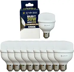 Kit Lâmpadas Led Bulbo 30w E27 Branco Frio Bivolt Inmetro Luminarte (Kit 10 Unidades)