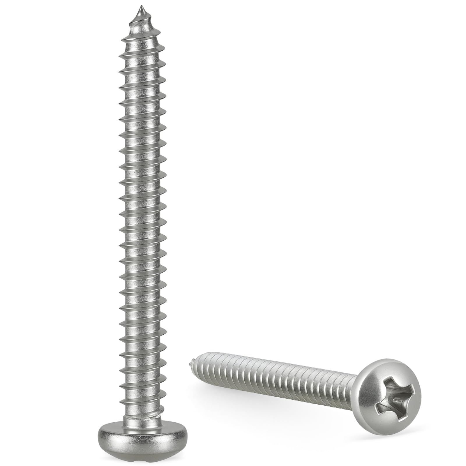 Stainless Steel Wood Screws - 120 Pack #10 x 1 -7