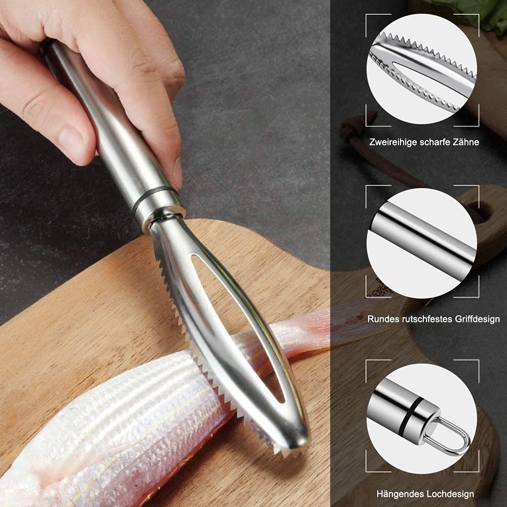 Écailleur De Poisson, Grattoir à Poisson En Acier Inoxydable, Outil De Retrait D'écailles De Poisson, Un Outil Indispensable Pour Les Femmes Au Foyer, Les Chefs Professionnels, Les Propriétaires De
