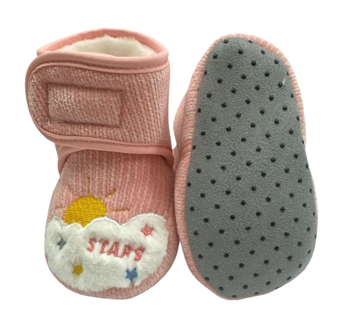 famwrapz Unisex Baby Booties for 6 to 12 Months Kids Cute Star Footwear Baby Shoes-picture-58