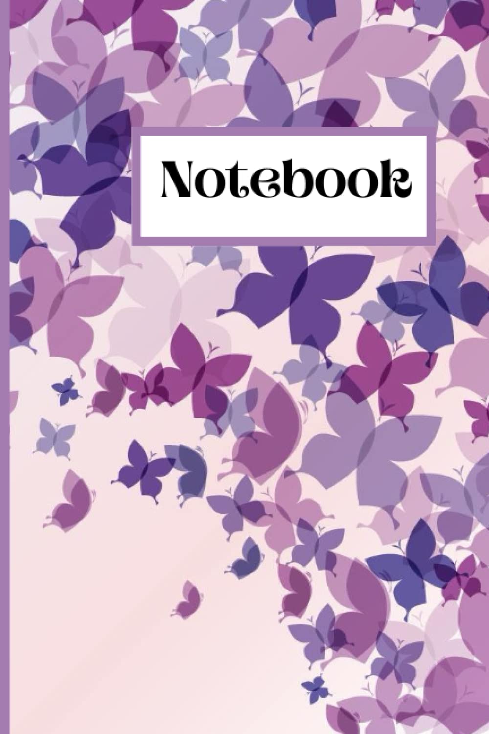Notebook: girly purple butterflies