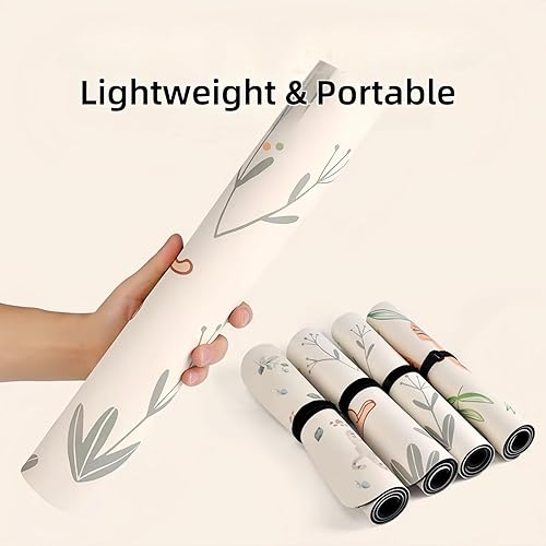 Miniatura 4 de Mini esterilla de yoga con diseño de gato juguetón, rodilleras de yoga, antideslizante de doble cara, meditación, esterilla de ejercicio para