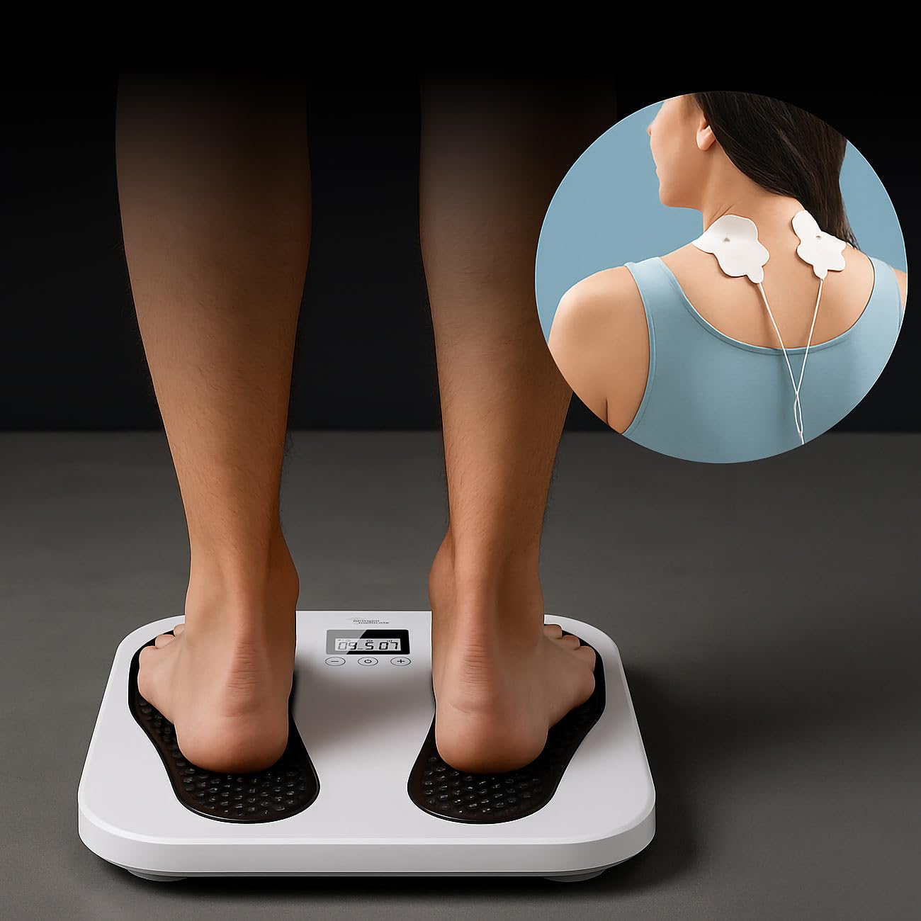 newgen medicals tens device: Stimolatore medico EMS e TENS per la circolazione, EM-285, 9 modalità di applicazione, 20 intensità (massaggiatore piedi EMS, antidolorifico per la schiena, elettrico)