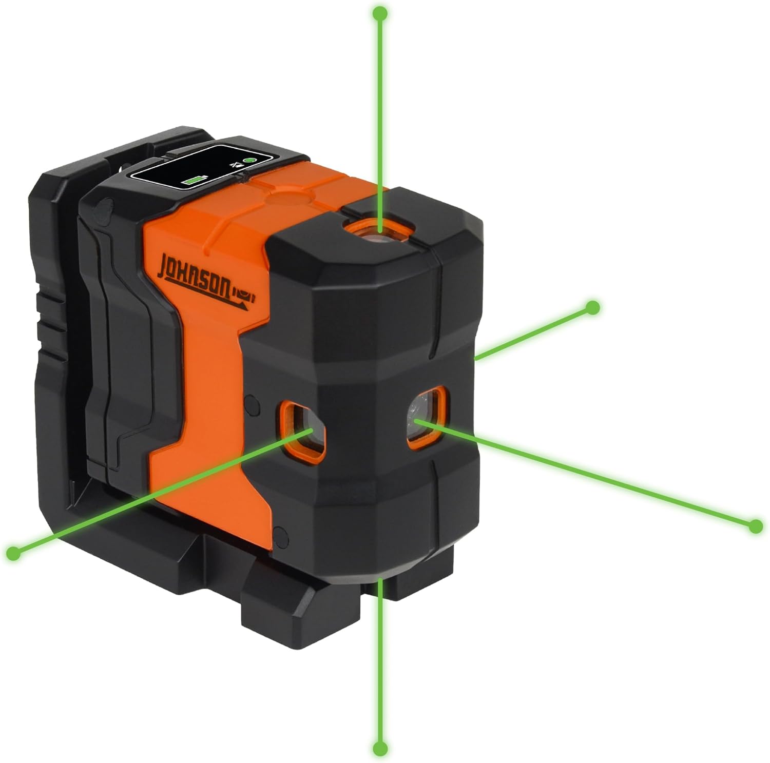 Johnson Level & Tool JDT300-GN5D Laser Level, Self-Leveling Kit 5 Dot Laser with GreenBrite® Technology, Magnetic Base, Hard-shell Carry Case, Floor Mount