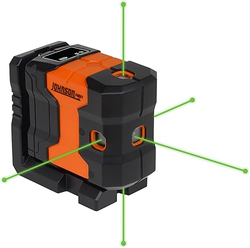 Miniatura 30 de Johnson Level & Tool 40-6680 - Punto láser autonivelante de 5 haz, rojo, 1 láser