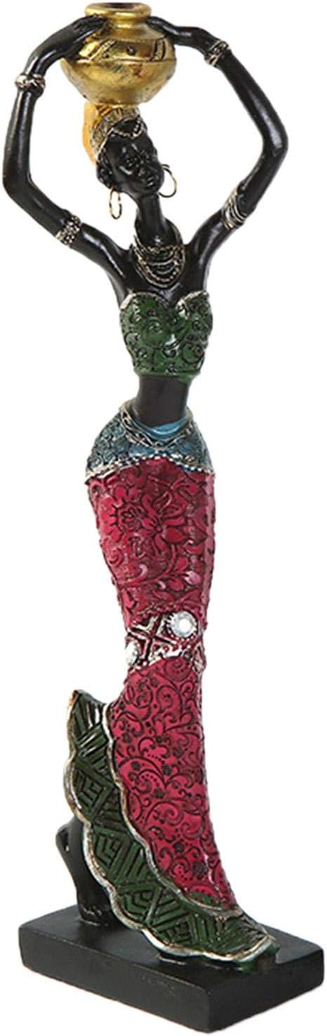 kaikki African Sculpture, Beauty Girl Statue African Women Figure Art Statues Tribal Lady Sculpture Decor, Creative Home Decorations Collectible Art Vintage Gift Crafts Dolls Ornaments